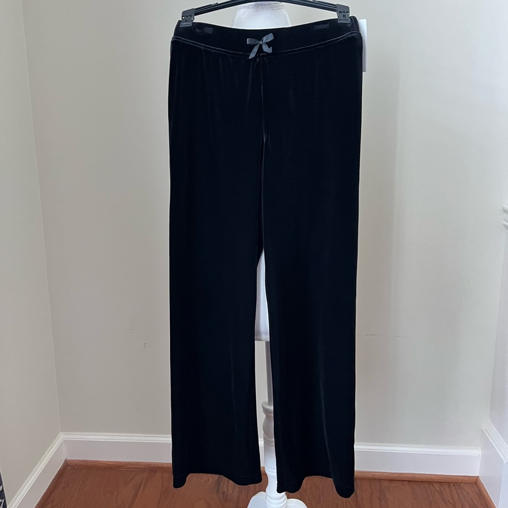 KC Parker Girls Black Velvet Pants- 12